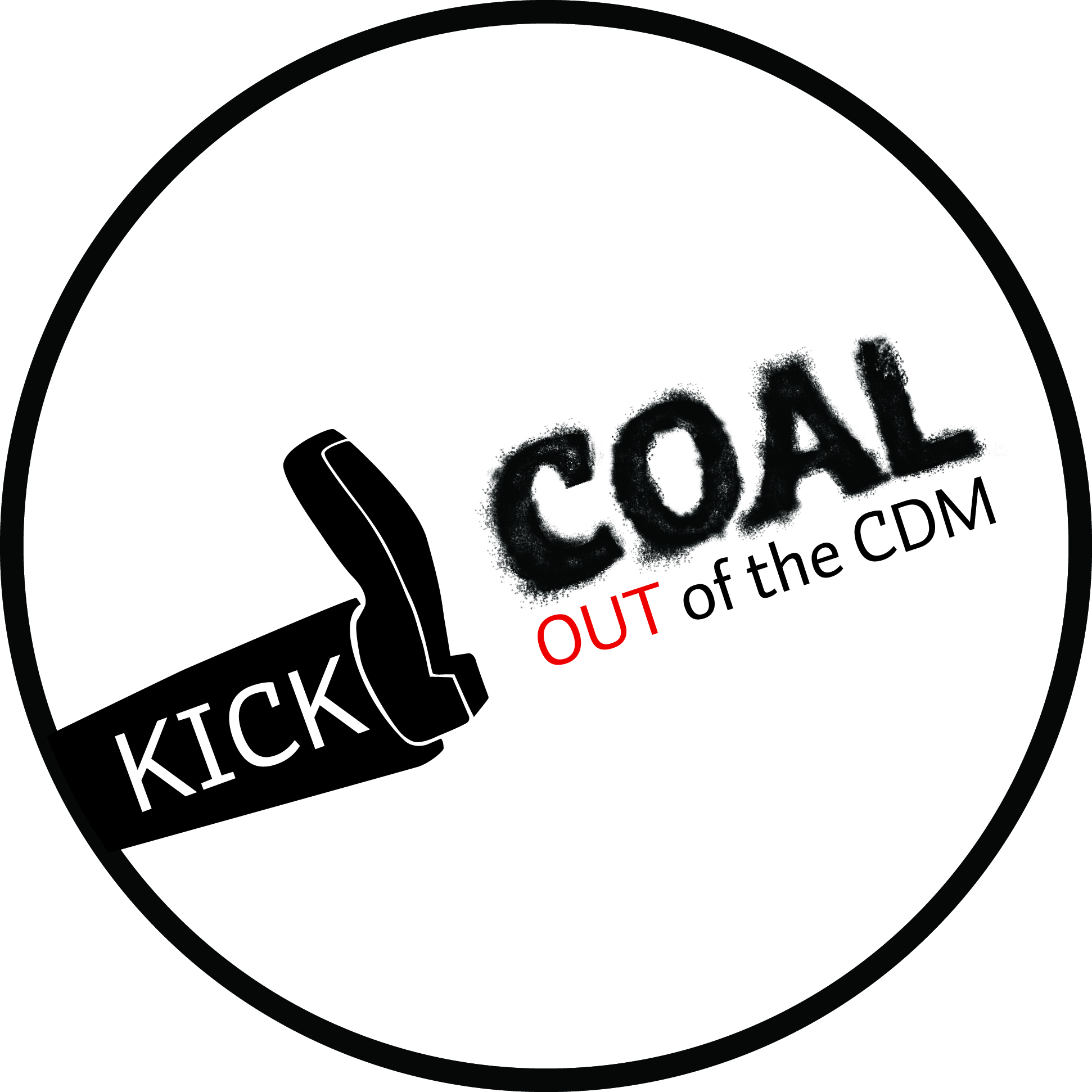 Kick Coal Out_black and white circle