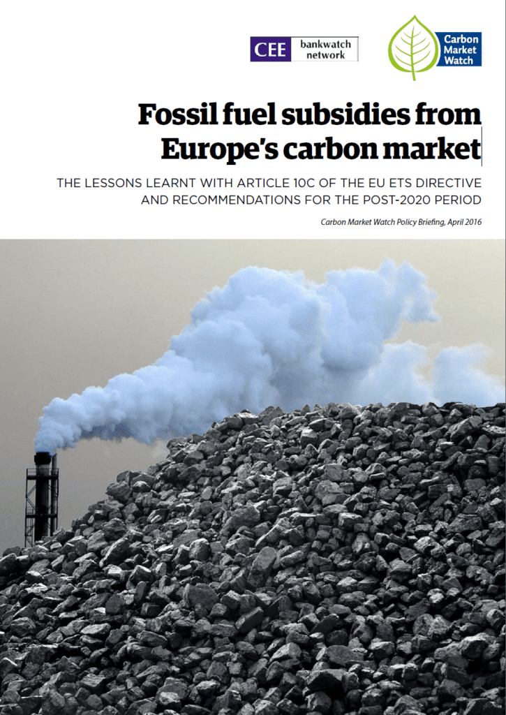 Fossil fuel subsidies from Europe’s carbon market - Carbon Market Watch