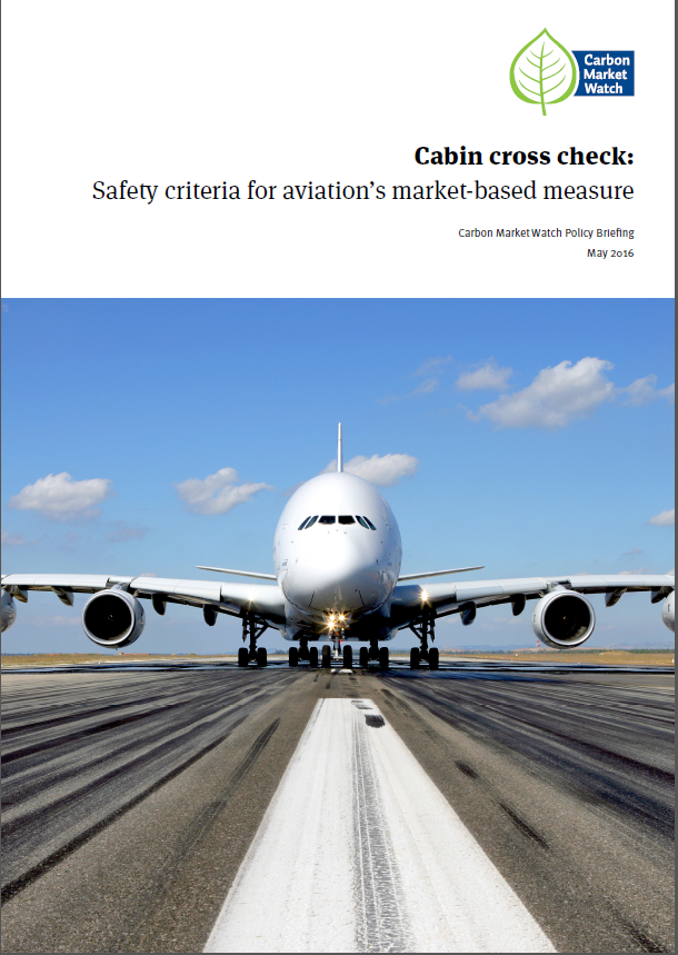 Cabin cross check: Safety criteria for aviation's market-based measure -  Carbon Market Watch