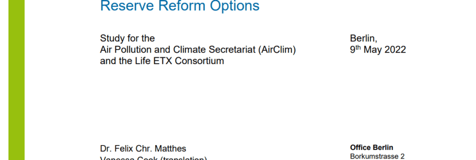 The Revision of the European Union Emissions Trading System Directive: Assessing Cap and Market Stability Reserve Reform Options
