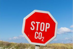 Stop CO2 road sign