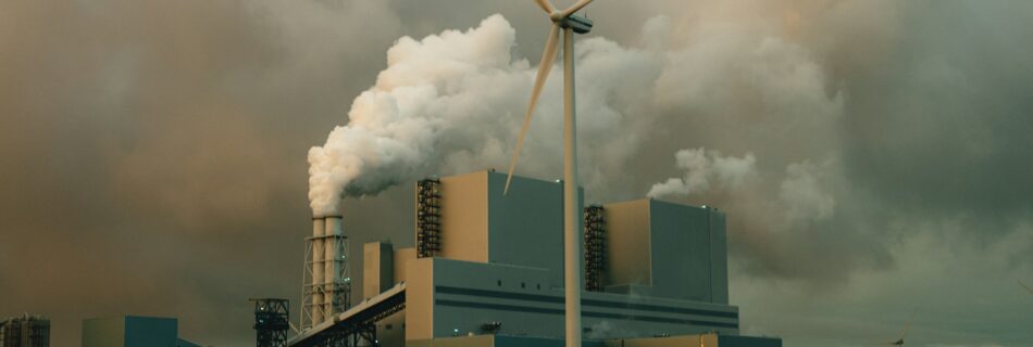 Coal-fired power plant and wind turbine